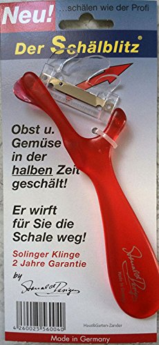 Spargel.-und Gemüseschäler Schälblitz für Rechtshänder rot