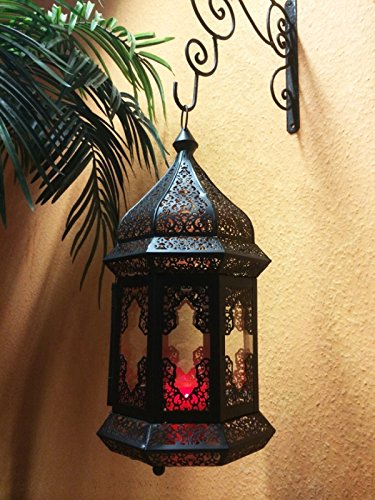 Orientalische Indische Gartenlaterne Glaslaterne Wifaq - 3