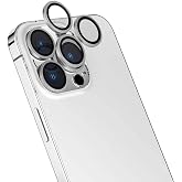 ZORE Apple İle Uyumlu iPhone 16 Pro iPhone 16 Pro Max CL-15 Parmak İzi Bırakmayan Anti-Reflective Kamera Lens Koruyucu G&uuml;m&uuml;ş