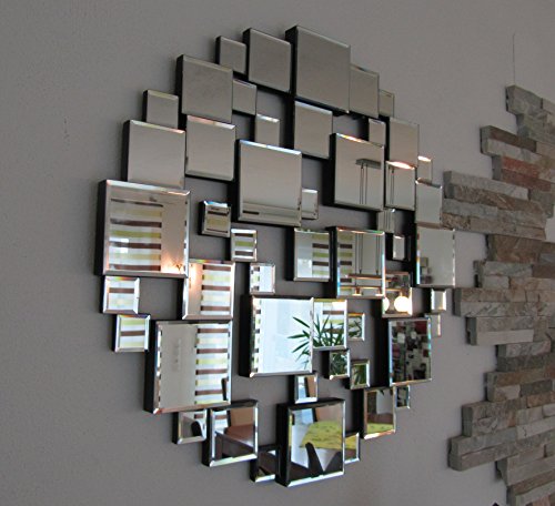 Spiegel Plates MDF schwarz 60x60cm - 3