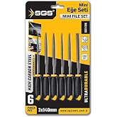 SGS Mini Eğe Seti, 6 Par&ccedil;a, 3x140 mm, Metal El Aleti, Model SGS1356