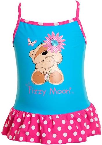 Younger Girls Fizzy Moon One Piece Swimsuit Cute Bear Flower Butterfly - Size 3/4 Years