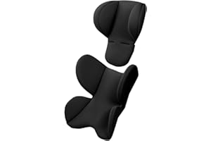 TOPOQ Newborn Car Seat Insert Baby Stroller Seat Liner Pram Liner Insert Baby Buggy Head and Body Support Cushion Soft Cosy Seat Cushion Liner Pad For Pushchair Highchair Carrycot (Black)