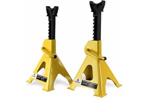 jhonsorr germany design Cavalletti di Sostegno per Auto e Moto, in Acciaio, capacità di 6 tonnellate, Regolabili,1 Paio per Officina/Jack Stand