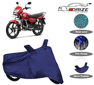 DRIZE Finest Waterproof with Ultra Surface Body Protection TVS Radeon Bike Cover (Navy Look)