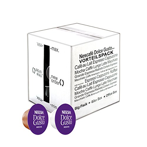 Preisvergleich Produktbild 80 x Nescafé Dolce Gusto Mocha, Mokka, Kaffee, Kaffeekapsel, Großpackung, Vorteilspackung, 80 Kapseln (40 Portionen)
