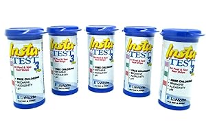 UPTOHIGH LaMotte 3-Way Insta Test Strips Plus for Swimming Pool Chlorine or Bromine, pH and Total Alkalinity 5 x 50