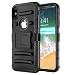 Produktbild MoKo iPhone X Hülle - [Heavy Duty Serie] Outdoor Rugged Armor stoßfest Handy Schutzhülle Schale Hart PC Rückdeckel mit Gürtelclip und Standfunktion für Apple iPhone X / iPhone 10 Smartphone, Schwarz