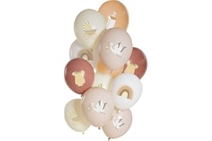 Folat 25157 Luftballons Set Latex - Sweet Baby 33cm - 12 Stück - Für Geburt Willkommen Zuhause Baby Empfang Partei Dekoration für Familie Partei
