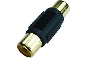 Bluecharge Direct Single RCA Phono Coupler Female to Female Audio Video Connector Adaptor GOLD