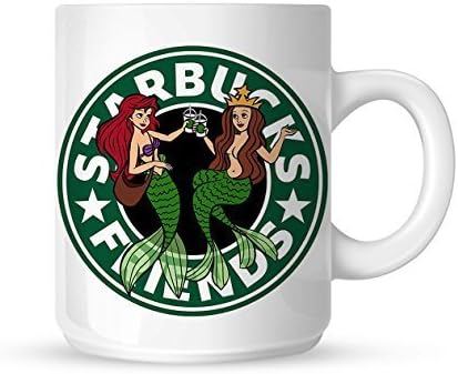 Ariel and Friend Starbuck Logo Coffe Mug , Custom Mug, Personalised Photo Mug, Unique Gift by DK Collection