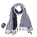 Produktbild Locura Paris® Herren Casual Frühling Sommer Tush Haltuch Schwarz/Grau mit Klassisch Frasen Gentleman 100% Baumwolle Einfach Schick Weich Warm von Premium Qualität
