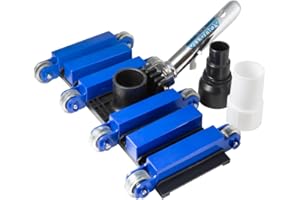 Aquatix Pro Pool Vacuum Head with Wheels & Hose Adapter, 14" Professional Grade, Aluminium Handle, 12 Weighted Plates, Stainless Steel Balls, 5.7lbs Flex Swimming Pool Vac Head with Swivel