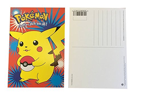 Pokémon Einladungskarte (Postkarte) (Einzelkarte) „Pikachu“ 30er Set Din A - 4