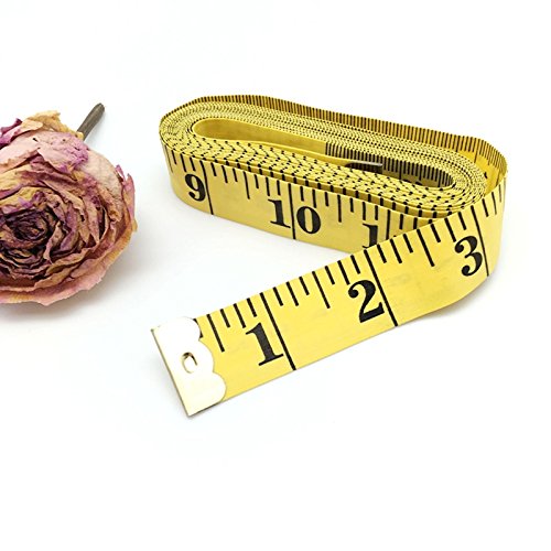 JUNGEN Maßband Bandmaß Gelb Handwerk Schneider Flexible Band Maß Nähband Maßstab 300cm / 118 inch - 2