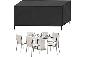 VIFLYKOO NKW Funda para Muebles de Jardín,Copertura Impermeable para Mesas Rectangular,Cubierta de Exterior Funda Protectora Muebles Mesas Sillas Exterior 420D Oxford (200 * 160 * 70cm)