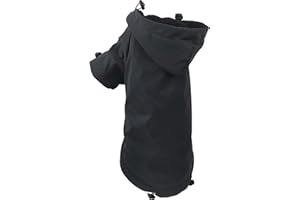 AMAONE wasserdichte Hundemantel Winter Warme Jacke Hunde Welpen Pullover Junge Für Kleine Mit Tasche - Warmer Hund Medium Hoodie Herbst Kleidung Winter Fleece Haustierkleidung Hunde (1107DEBKC-Black, XL)