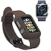 Produktbild Semoss Armband Schutzhülle Silikon Hülle für Apple Watch Sport Armo Tasche Cover Hülle 38mm mit Schutzfolie - Braun