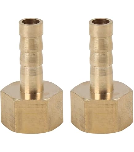 2x Messing Schlauchstutzen 3/8" Auf 3/8" NPT – Mit Edelstahlschellen Für Wasser & Kraftstoff