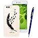 Produktbild Yokata Huawei Nova 2 Hülle Transparent Weiche Silikon 3D Motiv Handyhülle Schutzhülle TPU Handy Tasche Schale Etui Weich Silicone Bumper Ultra Dünn Slim Schlank Durchsichtig Handytasche Anti-Kratzer Clear Backcover Schutz für Huawei Nova 2 (5 Zoll) Case Cover + 1 x Kapazitive Feder - Feder und Vogel