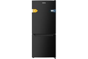 Cecotec Refrigerateur Congelateur Combiné Bolero CoolMarket Combi 117 DF Black E. Réfrigérateur 117L, Defrost, Fast Freezing, classe E, couleur noire