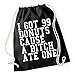 Produktbild I Got 99 Donuts Gymsack Black Certified Freak