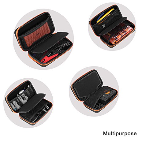 Roypow Mehrzweck haltbar Stoßfest wasserdicht universaler Koffer, Tragetasche für Starthilfe, Power Bank, Gps, Elektronik-Zubehör - 4