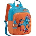 American Tourister Yoodle 3.0, 8.5L Volume Kids Backpack with Spacious Interiors for Girls and Boys - Orange/Blue