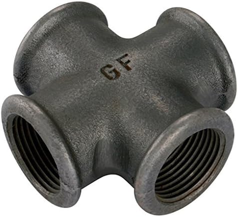 Georg Fischer GF-180 CROSS - Black 1/4 inch Malleable Iron fittings