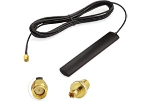 Superbat Antena 4G LTE GSM Omni-Directional 700-2600 MHz, montaż samoprzylepny, antena z SMA Male Connector do samochodu, hotspotu, routera, modemu bramy 10ft