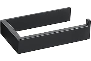 SAYAYO Portarrollos Papel Higienico Adhesivo Negro Portarollos Papel Higienico Autoadhesivo Porta Papel Higienico de Baño, EGJF2311R-3M-B
