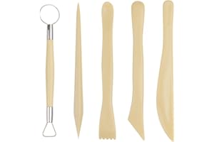 IKOPFLN Herramientas de escultura de cerámica de 5 piezas, herramientas de modelado de arcilla, férulas de arcilla para profesionales, artistas o principiantes