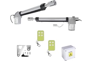 Motor Puerta Batiente 2 hojas - Motores para Puertas Abatibles - Brazo Automatismo para Garaje - Puertas de Garaje MOTIC Domo 4G- Kit (SIN electrocerradura, Kit Estandar)