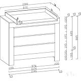 Wickelkommode Felix in der neuen Trendfarbe akaziengrau/ Sandton - 4