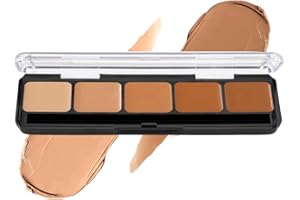 HD Glamour Compact Foundation Warm 2 | 5 Well Foundation Full Coverage Palette | Use as Cream Contour Palette/Contour Makeup, Under Eye Colour Corrector, Colour Corrector Dark Circles by Graftobian
