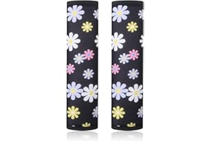 BLEEZM 2 pièces Voiture Protège Ceinture de Sécurité Coussin, pour Adultes et Enfants Protéger Epaules, Coussin Ceinture de Sécurité, Motif Fleuri