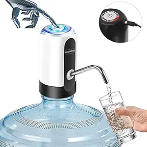 Konquer TimeS KTS Automatic Wireless Water Can Dispenser Pump for 20 Litre Bottle Can, with 2 silicone pipe.