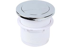 RANRAO Pulsante pneumatico per WC a doppio scarico, facile da pulire, design moderno ed elegante (argento)