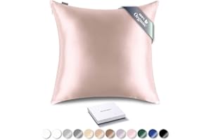 ‎RENESSY RENESSY Bio Seide Kissenbezug 80x80 cm - 100% Bio-Maulbeerseide, 22 Momme, Natürlich Hypoallergen, Fördert Haar- und Hautgesundheit, 1 Stück (Himmlisches Rosa)
