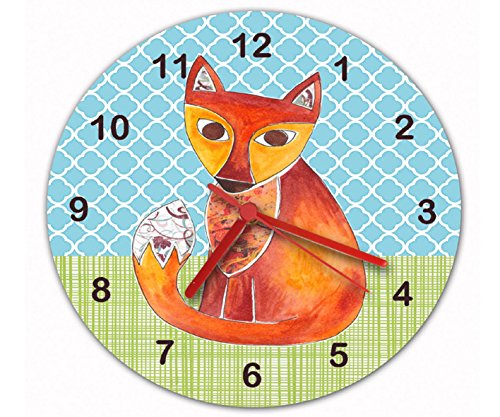 Fox Clock,Quiet Clock,Kids Clock,Nursery Clock