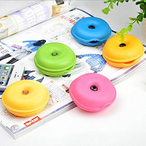 Finlon supporto del cavo auricolare auricolare Storage box valigetta auricolare Winder Collector rotondo tasca e cuffie da viaggio impermeabile sacchetto di stoccaggio trasporto rigida Bags 5 color