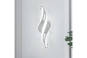 SENQIU Applique da Parete Interno LED, 22W Moderno Lampada da Parete Design Spirale, 6500K Bianco Freddo Lampada a Muro per Soggiorno Camera da Letto Scale Corridoio