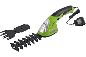 YESUK DIRECT ToolTronix Cordless Electric Shearer Hedge Trimmer 2-in-1 Multi-Function Shrub Grass Lawn Shear Garden Pruner Cutter 3.6V Battery