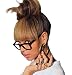THICK CLIP IN ON FRINGE BANGS WITH SIDE FACE FRAMING LAYERS CUSTOM MADE FREE COLOUR MATCH SERVICE (DARK BROWN (2))