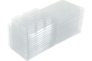 HugeDE 20 Pcs 6 Cavity Clear Plastic Wax Melt Molds Soap Wax Melts Boxes Clamshell Mould Cube Tray for Candle Making Square