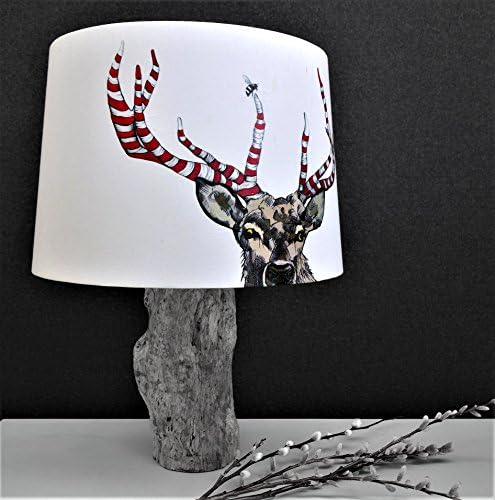 Unique Lampshade with Stag - Table, floor, bedside lamp or ceiling shade - Country Home Decor - Gift for Stag Lovers - Hunting Gift - Choice of shape, empire, drum or oval