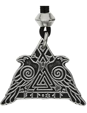 Handgemachte Skandinavier Wikinger Rune Valkyrie Valknut Odins Hugin und Munin Raven Zinn Anhänger ~ Krieger Schutz...