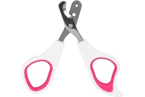 Elbourn Cat Nail Clipper, Stainless Steel Cat Claw Trimmers, Professional Pet Nail Clippers Best Pet Nail Clippers for Cats, Puppies (Pink)
