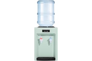 Charocean 550W Elektrischer Wasserspender mit Kühlung Kalt-warm Mini Wasserspender für Den Haushalt 220 V Water Dispenser Kaltwasserspender Wasser Spender (Schwarz und Grün)