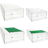 Freilaufgehege Hasen Auslauf Freigehege Kaninchen Nager Freilauf Sonnenschutz (Freigehege XXL)